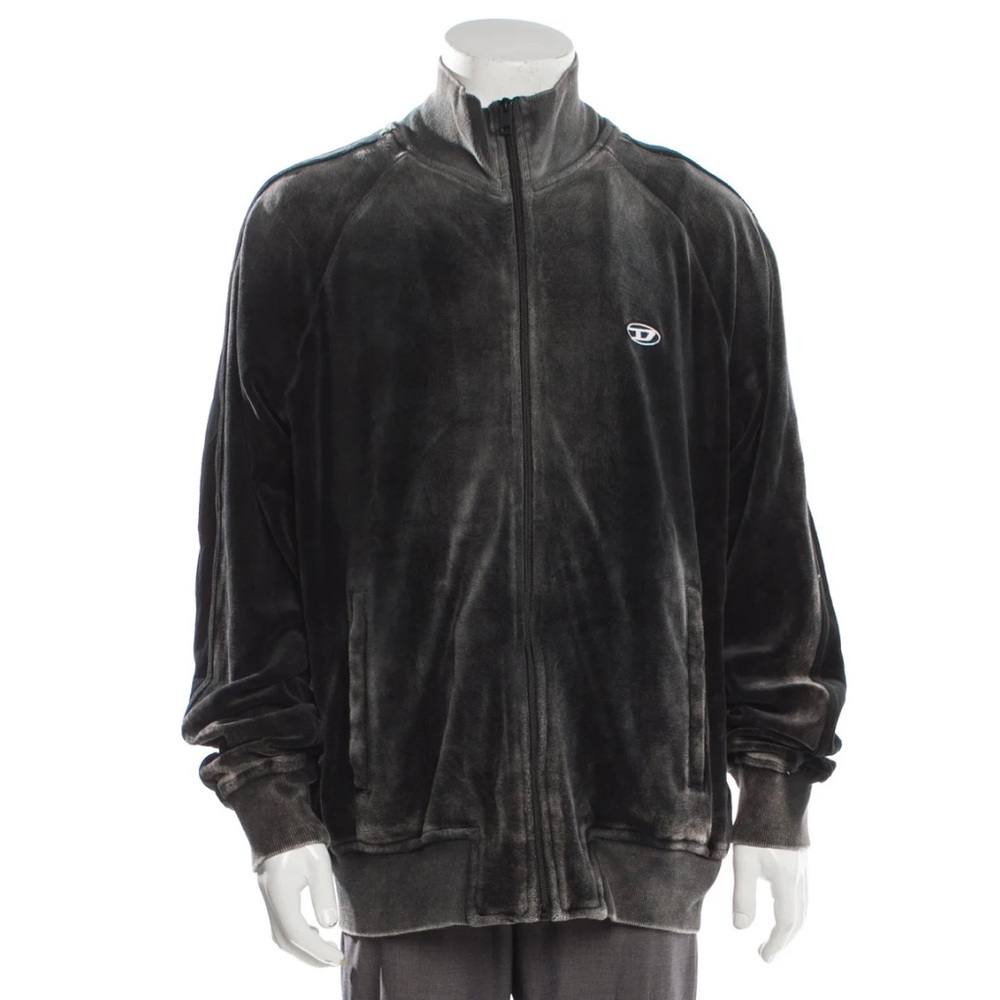 Diesel Washed Black Velour Jacket